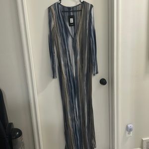 Fashion Nova Maxi Dress black multi-color